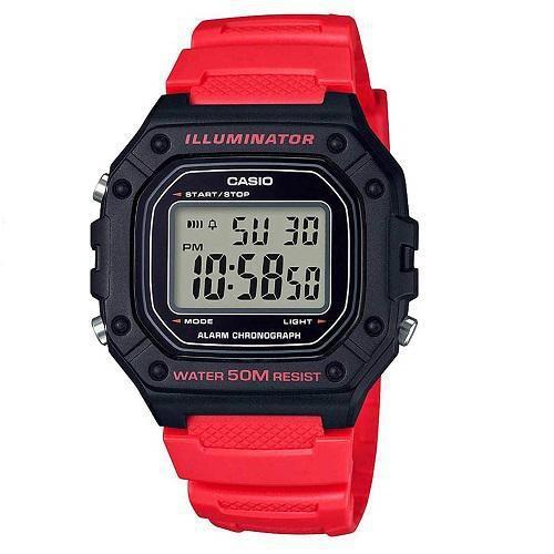 Imagem de Relógio Masculino Casio Digital W-218H-4Bvdf Vermelho