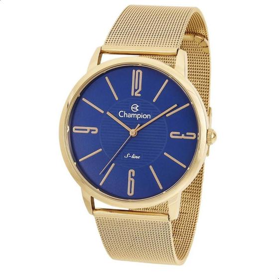 Imagem de Relógio Masculino Champion Dourado Mesh Slim CN21014A