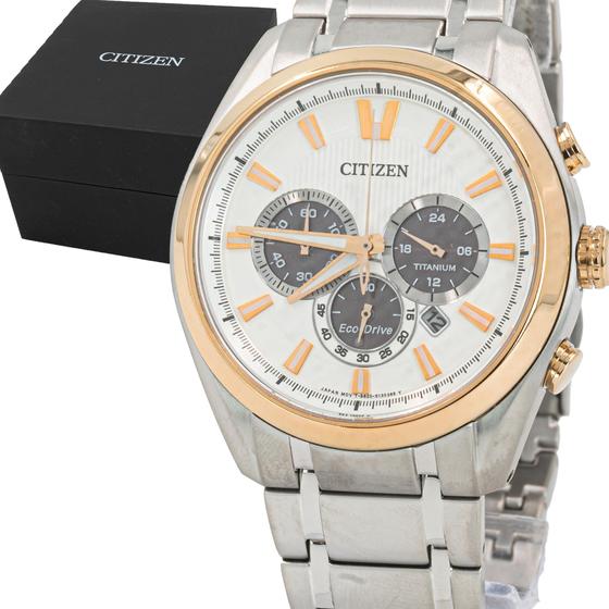 Imagem de Relógio Masculino Citizen Bicolor Eco-Drive Cronógrafo Original Prova D'água Garantia 2 anos 