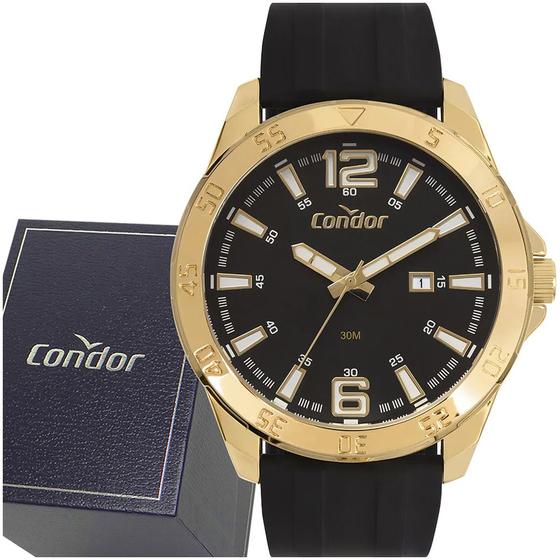 Imagem de Relógio Masculino Condor Dourado Original Prova Dágua Luxo