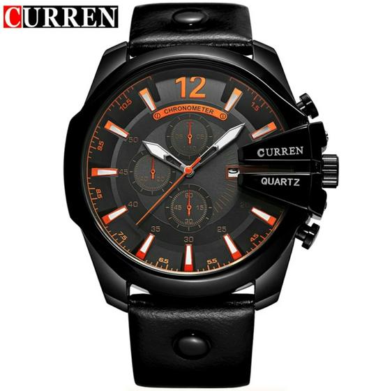 Imagem de Relógio Masculino Curren 8176 Esportivo Pulseira Couro 