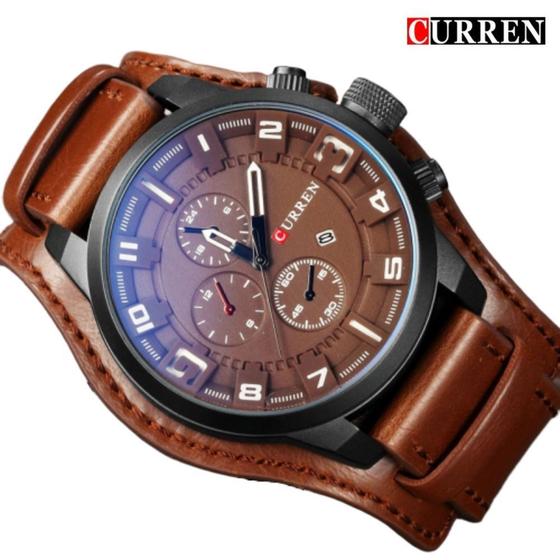 Relógio masculino curren importado modelo 8225 - pai Menor preço em Relógio masculino curren importado modelo 8225 - pai