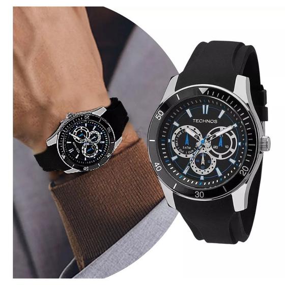 Relógio Masculino De Pulso Pulseira Silicone Technos Oferta Menor preço em Relógio Masculino De Pulso Pulseira Silicone Technos Oferta