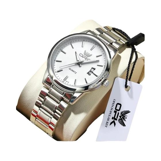 Imagem de Relógio Masculino de Quartzo com Calendário e Pulseira de Aço - OPK6010