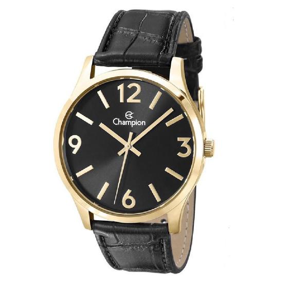 Relógio Masculino Dourado Couro Champion Cn20613P Menor preço em Relógio Masculino Dourado Couro Champion Cn20613P