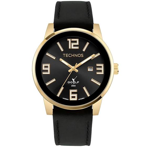 Imagem de Relógio masculino dourado Technos original 2115mwu/0p