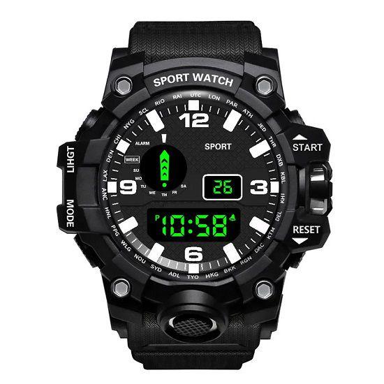 Imagem de Relógio Masculino Esportivo Militar Digital Yikaze 1545 Black