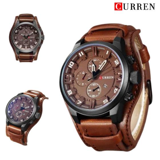 Relógio Masculino Importado Curren 8225 Marrom Social Luxo Esportivo Top Couro Menor preço em Relógio Masculino Importado Curren 8225 Marrom Social Luxo Esportivo Top Couro