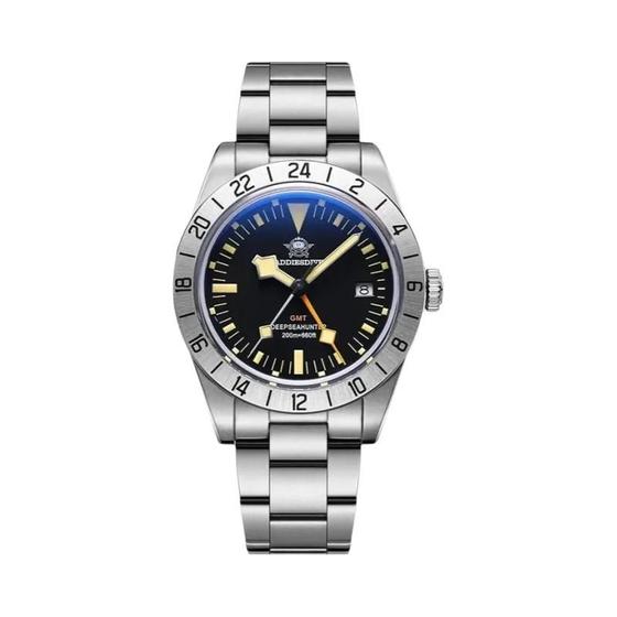 Imagem de Relógio Masculino Luminoso GMT Diver 39mm - Aço Inoxidável 20ATM com Calendário