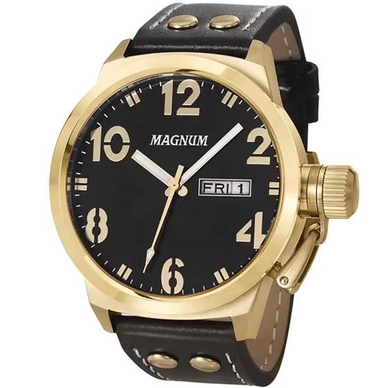 Imagem de Relógio Masculino Magnum MA32783U Dourado Preto Original