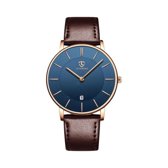 Imagem de Relógio Masculino Minimalista com Pulseira de Couro - Analógico com Data