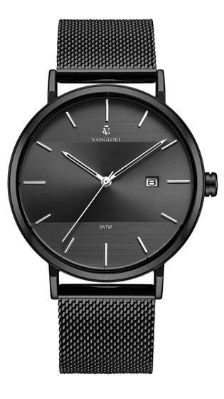 Imagem de Relógio Masculino Minimalista Moderno Preto Fosco Aço Inox Vanglore 3288a 40mm Social Esporte Fino Coleção Selecty