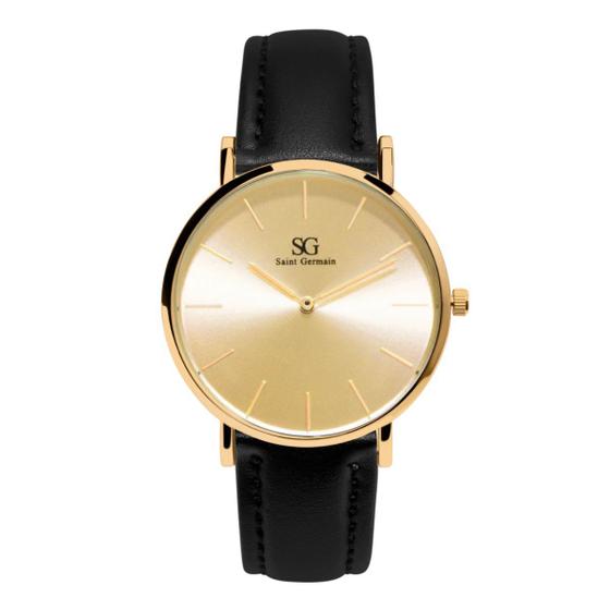 Imagem de Relógio masculino minimalista preto Murray Full Gold 40mm-Saint Germain