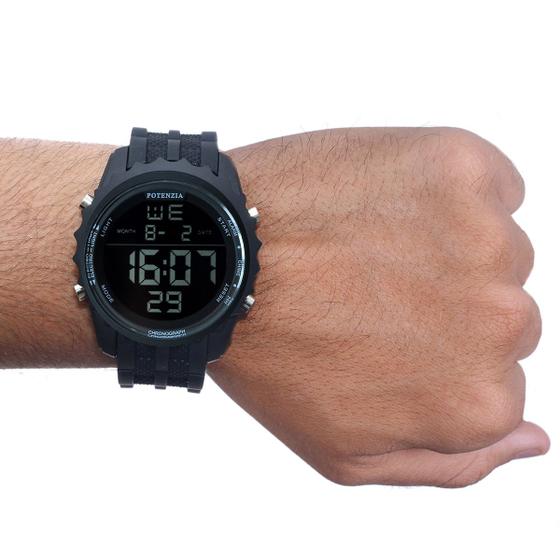 Imagem de Relógio Masculino Potenzia Digital com Pulseira de Silicone Resistente a Água