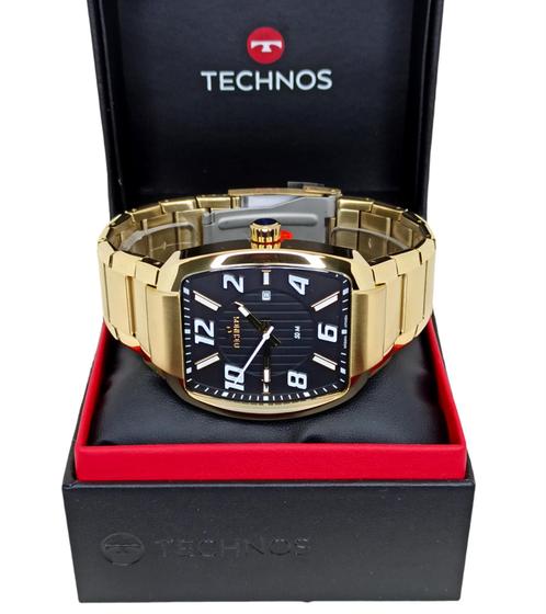 Imagem de Relógio Masculino Quadrado Aço Dourado Original Technos 2115NCO/1P