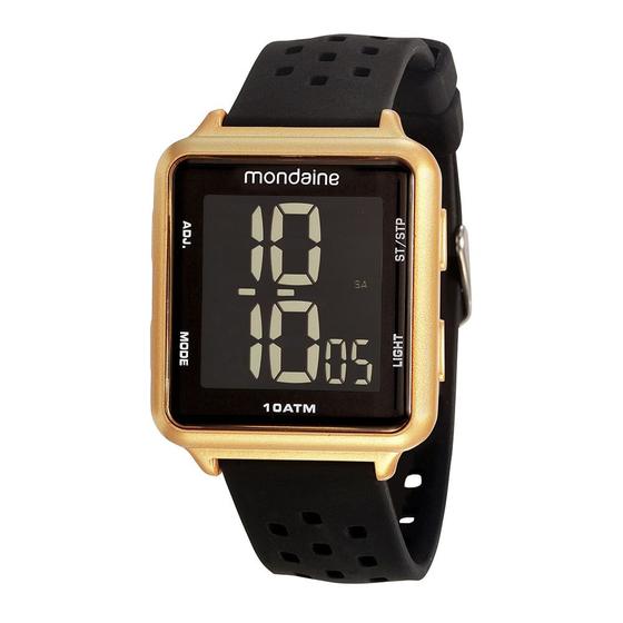 Relógio Masculino Quadrado Digital Preto - Mondaine - Relógio Masculino ...