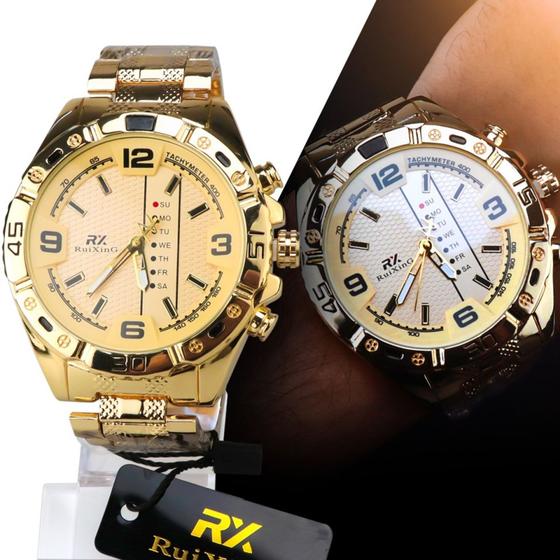 Relógio Masculino RuiKing Pulseira de Aço Prova DÁgua - DHP - Relógio ...