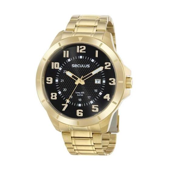 Imagem de Relógio Masculino Seculus Analógico 44100Gpsvda2 Dourado