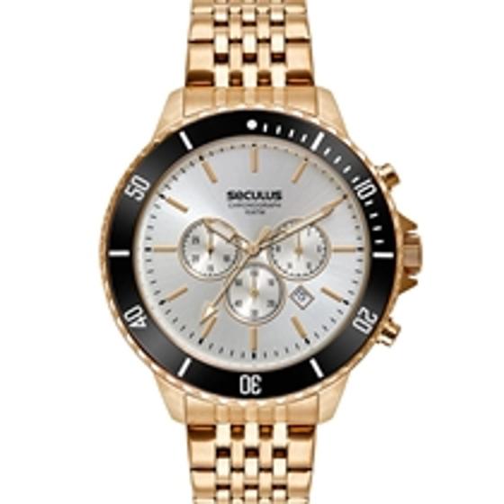 Imagem de Relógio Masculino Seculus Cronógrafo Dourado 44163GPSVDA2