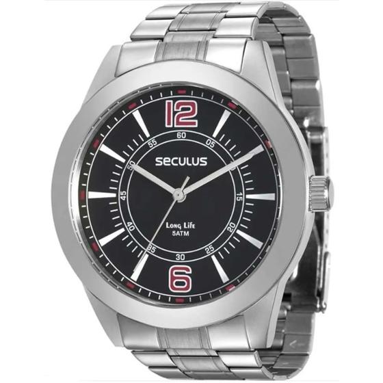 Relógio Masculino Seculus Long Life 28864G0SVNA1 Prata Menor preço em Relógio Masculino Seculus Long Life 28864G0SVNA1 Prata