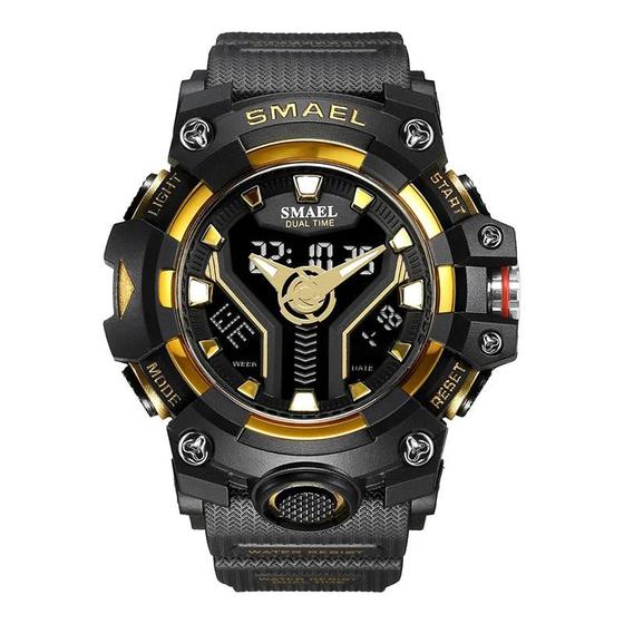 Imagem de Relógio Masculino Smael Estilo Militar 8075 Black