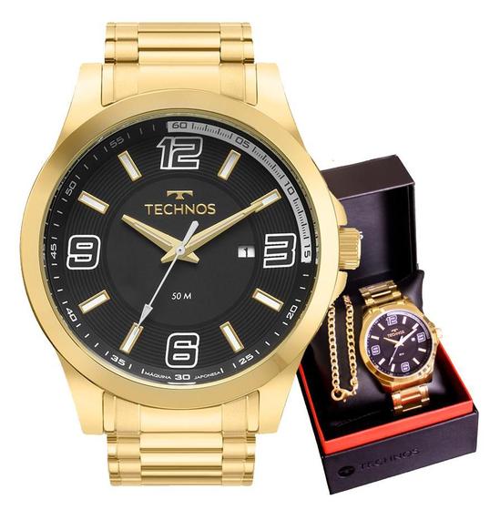 Imagem de Relógio Masculino Technos Performance Racer Dourado 2115NBA/1D