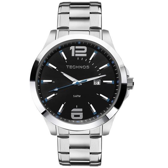 Relógio Masculino Technos Prata Analógico de Aço Inoxidável 2115GU/1A Technos Masculino Imagem de Relógio Masculino Technos Prata Analógico de Aço Inoxidável 2115GU/1A Technos Masculino