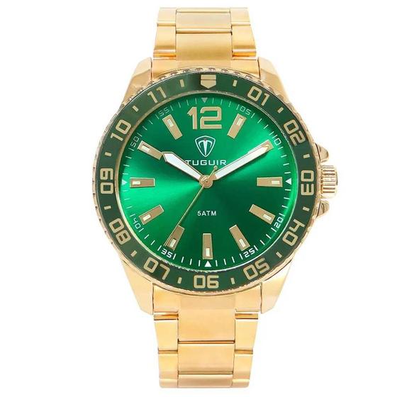 Imagem de Relógio Masculino Tuguir Analógico TG160 TG30196 Dourado/Verde