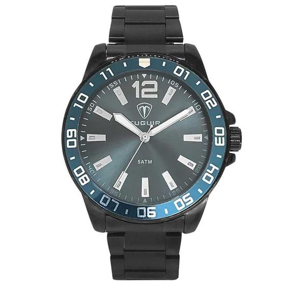 Relógio Masculino Tuguir Analógico TG160 TG30197 Preto/Azul Menor preço em Relógio Masculino Tuguir Analógico TG160 TG30197 Preto/Azul