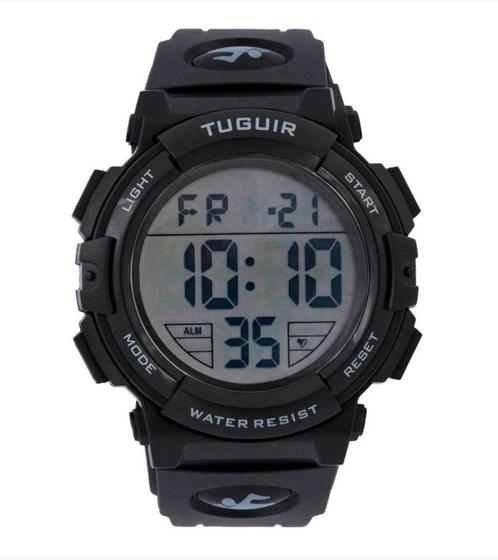 Imagem de Relógio masculino tuguir tg132 esportivo digital preto discreto borracha 