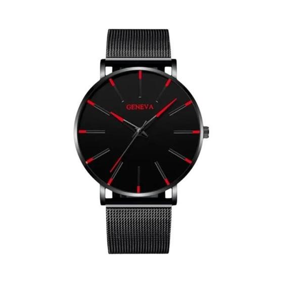 Imagem de Relógio Masculino Ultrafino Minimalista - Pulseira de Aço Inoxidável