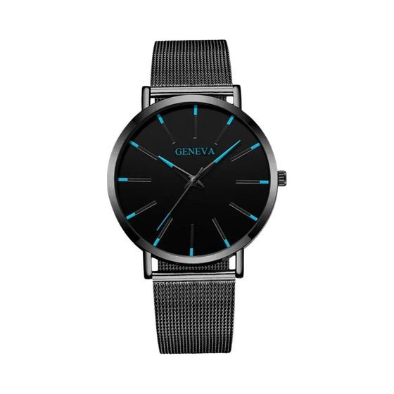 Imagem de Relógio Masculino Ultrafino Minimalista - Pulseira de Aço Inoxidável