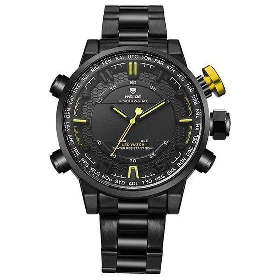 Imagem de Relógio Masculino Weide Anadigi WH-6402 Amarelo