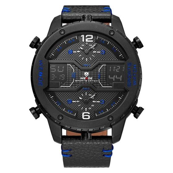 Imagem de Relógio Masculino Weide Anadigi Wh6401B - Preto E Azul