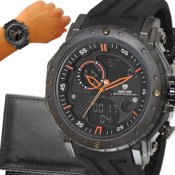 Relógio Masculino Weide Analógico e Digital Original Preto - Relógio ...