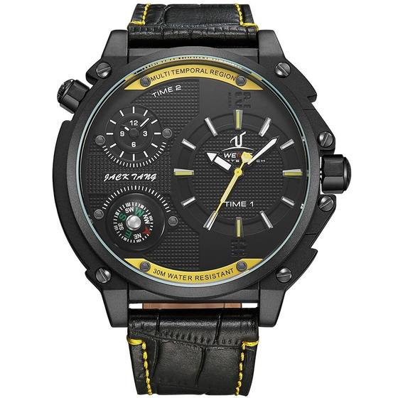 Imagem de Relógio Masculino Weide Analógico UV1507B Preto e Amarelo