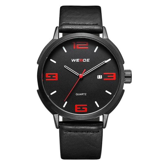 Imagem de Relógio Masculino Weide Analógico Wd004B - Preto E Vermelho