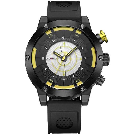 Imagem de Relógio Masculino Weide Analógico Wh-6301 - Preto E Amarelo