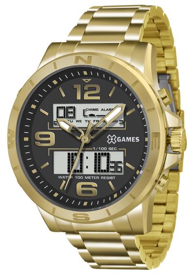 Imagem de Relógio Masculino X-Games Xmgsa003 P2Kx Dourado Anadigi