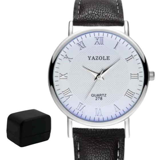 Imagem de Relógio Masculino Yazole 278 Preto Fundo Branco + Caixa