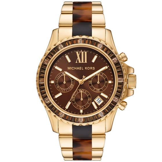 Imagem de Relógio MICHAEL KORS feminino dourado marrom MK6973/1MN