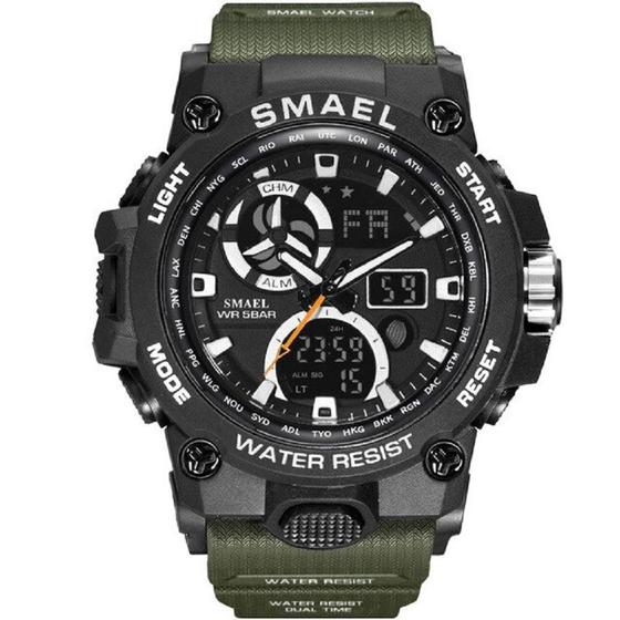 Imagem de Relógio Militar Esporte masculino SMAEL 8011 à prova d água
