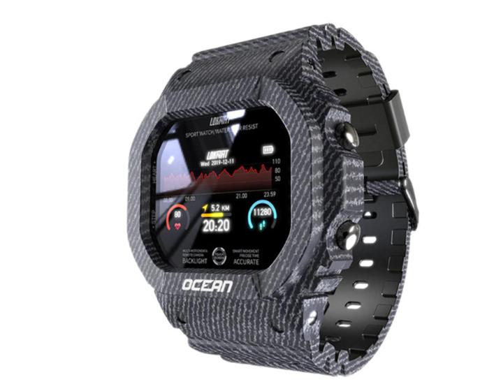 Imagem de Relógio Militar Smartwatch Ocean Notificações Redes Sociais Frequencia Cardíaca Esportes Preto