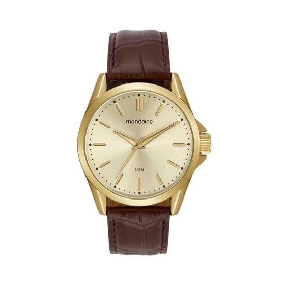 Imagem de Relógio Mondaine Dourado/Marrom Masculino 99739Gpmvdh2