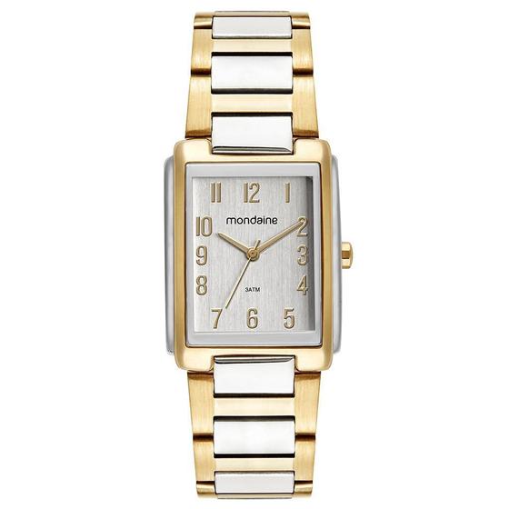 Imagem de Relógio Mondaine Fem. 32520LPMVBE3, Prata/Dourado, 27x29mm