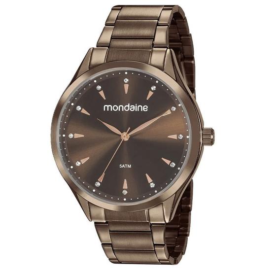 Imagem de Relogio Mondaine Feminino Chocolate A Prova D' Água 53817lpmvme4 Garantia 1 Ano