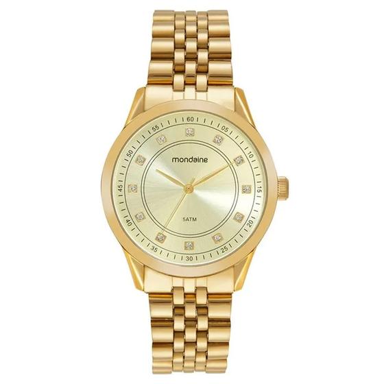 Imagem de Relógio Mondaine Feminino Cristais  Dourado 99763LPMVDE3