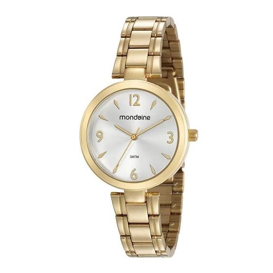 Imagem de  relógio mondaine feminino dourado 53609lpmvde1