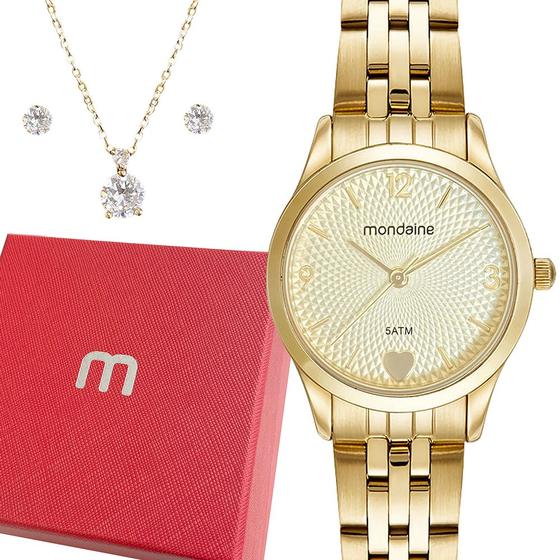 Imagem de Relógio Mondaine Feminino Dourado Analógico Original Top