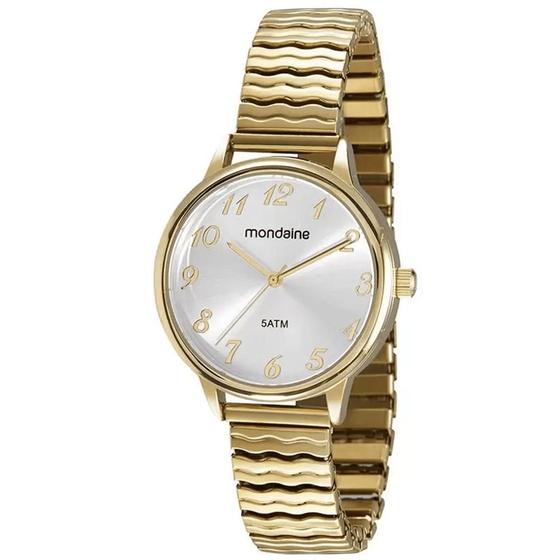 Imagem de Relógio MONDAINE feminino dourado mola 99557LPMGDE1